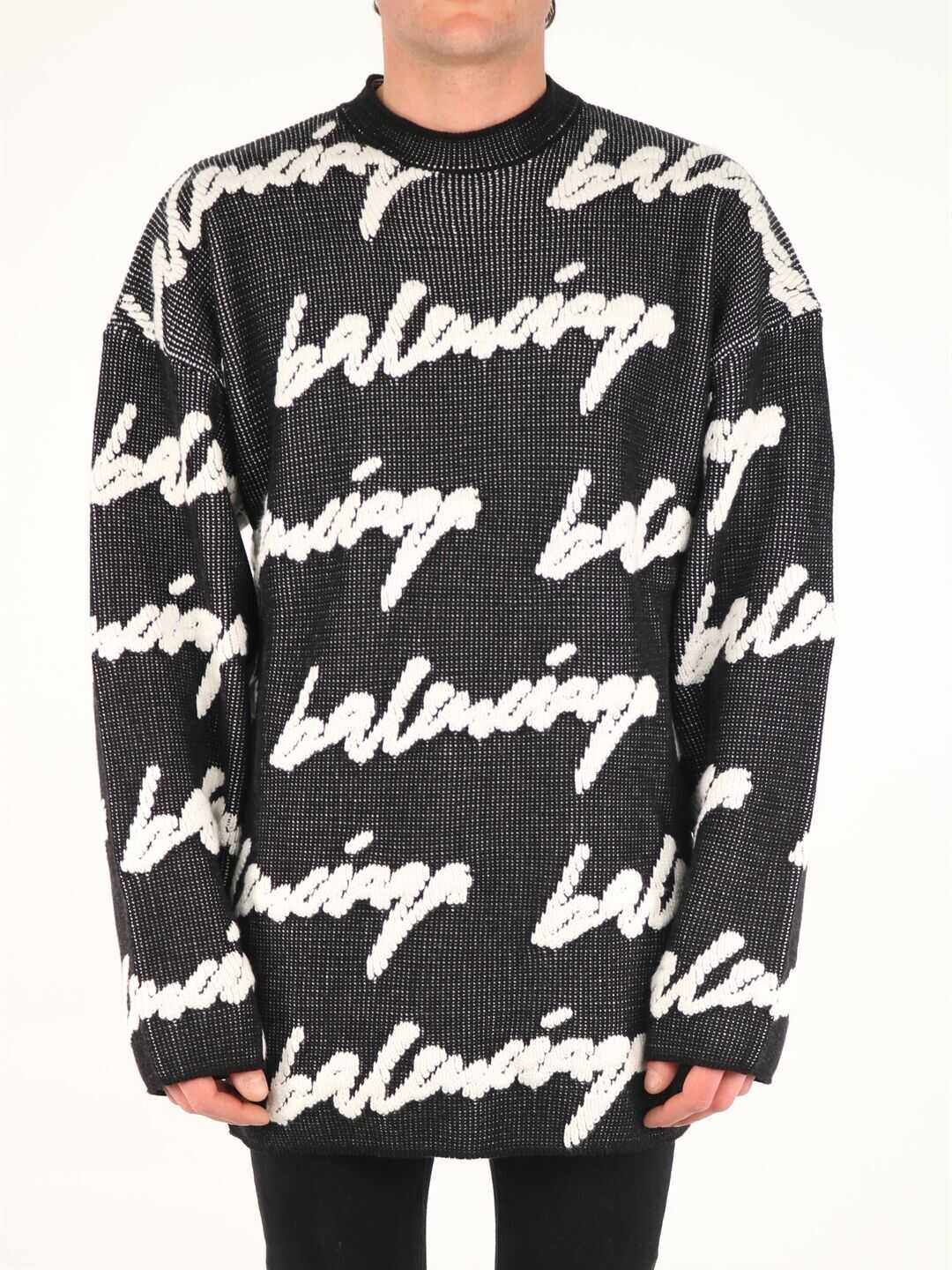 Balenciaga Logo Sweater 625985 T3180 Black/white