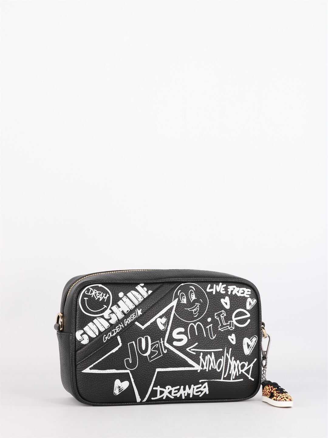 Golden Goose Star Bag With Graffiti Print GWA00101 A000290 Black