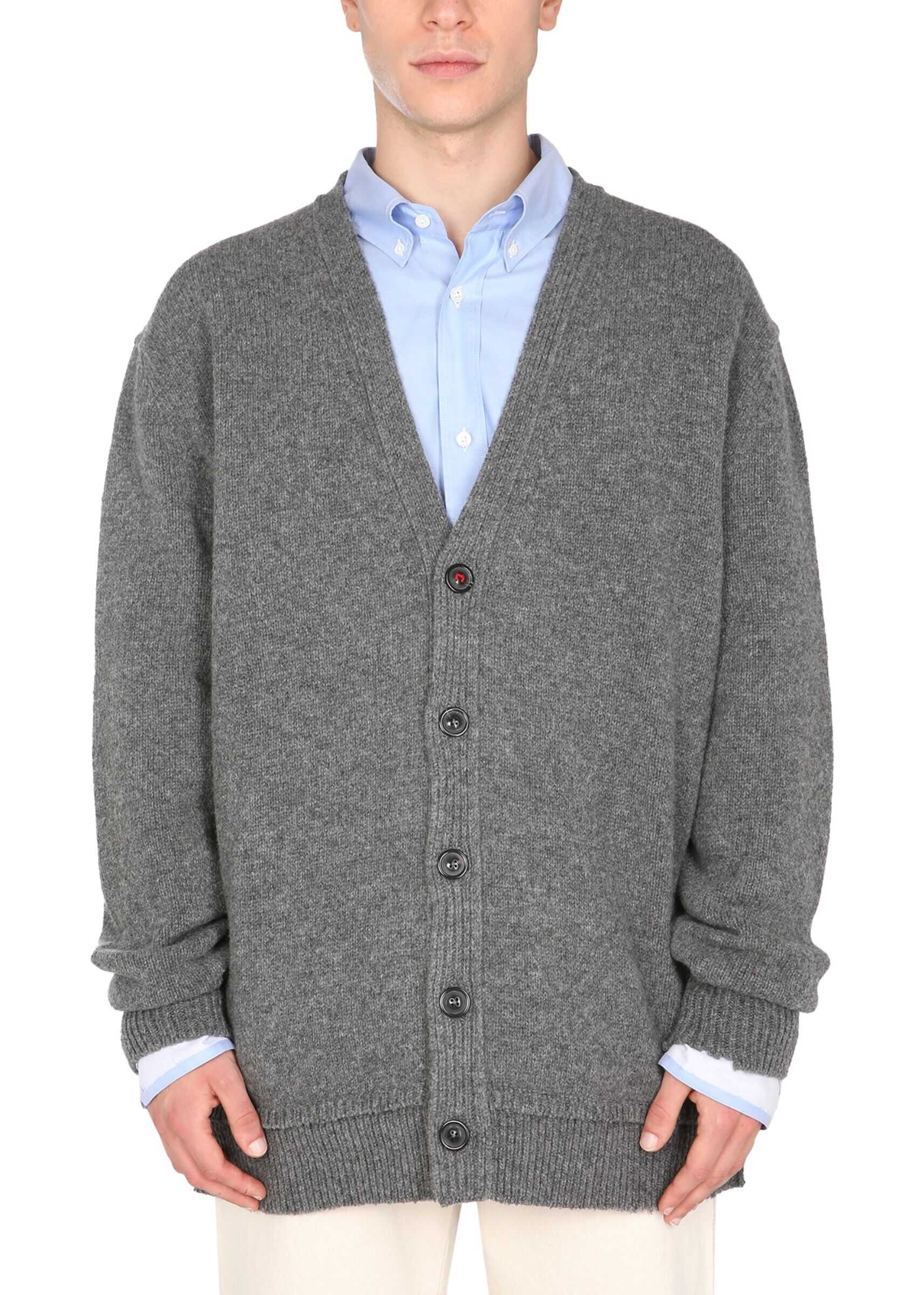 Maison Margiela V-Neck Cardigan S50GP0245_S17785860M GREY