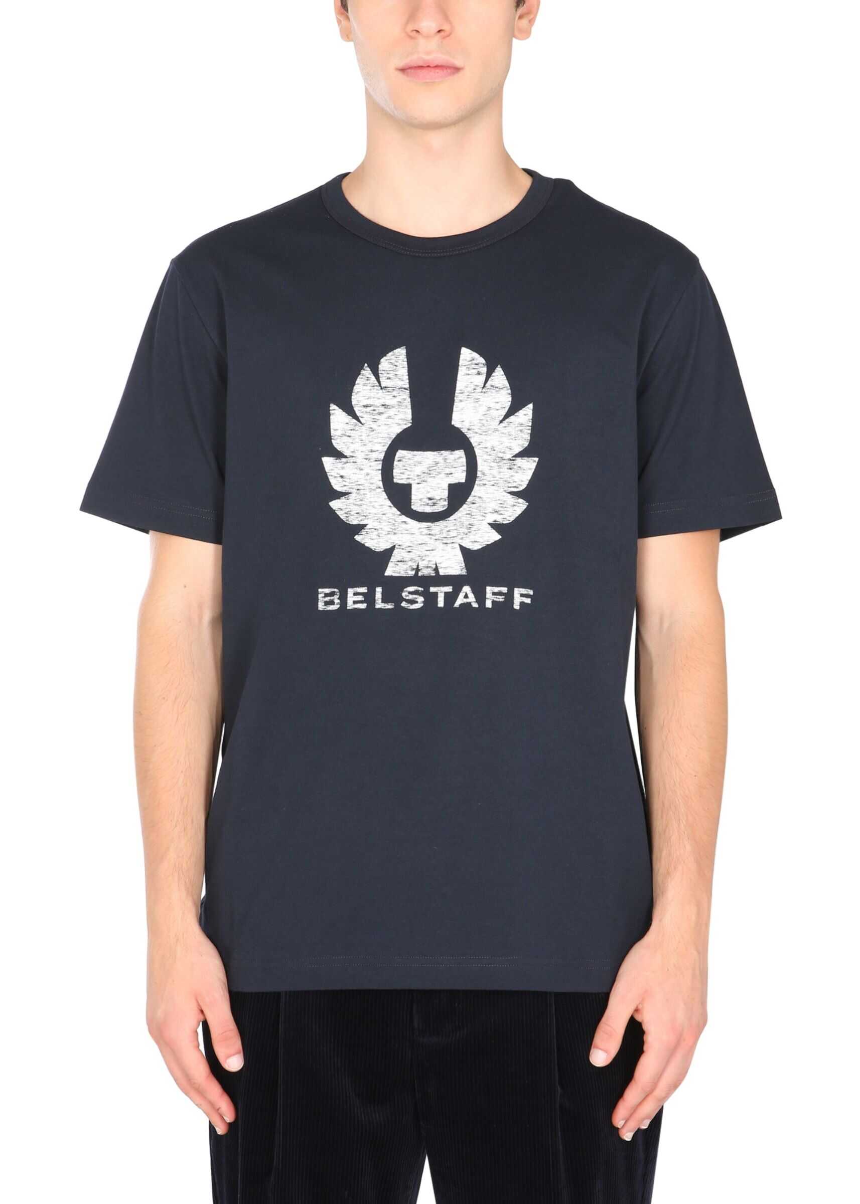 Belstaff Crew Neck T-Shirt 71140347_J61N019608125 BLUE