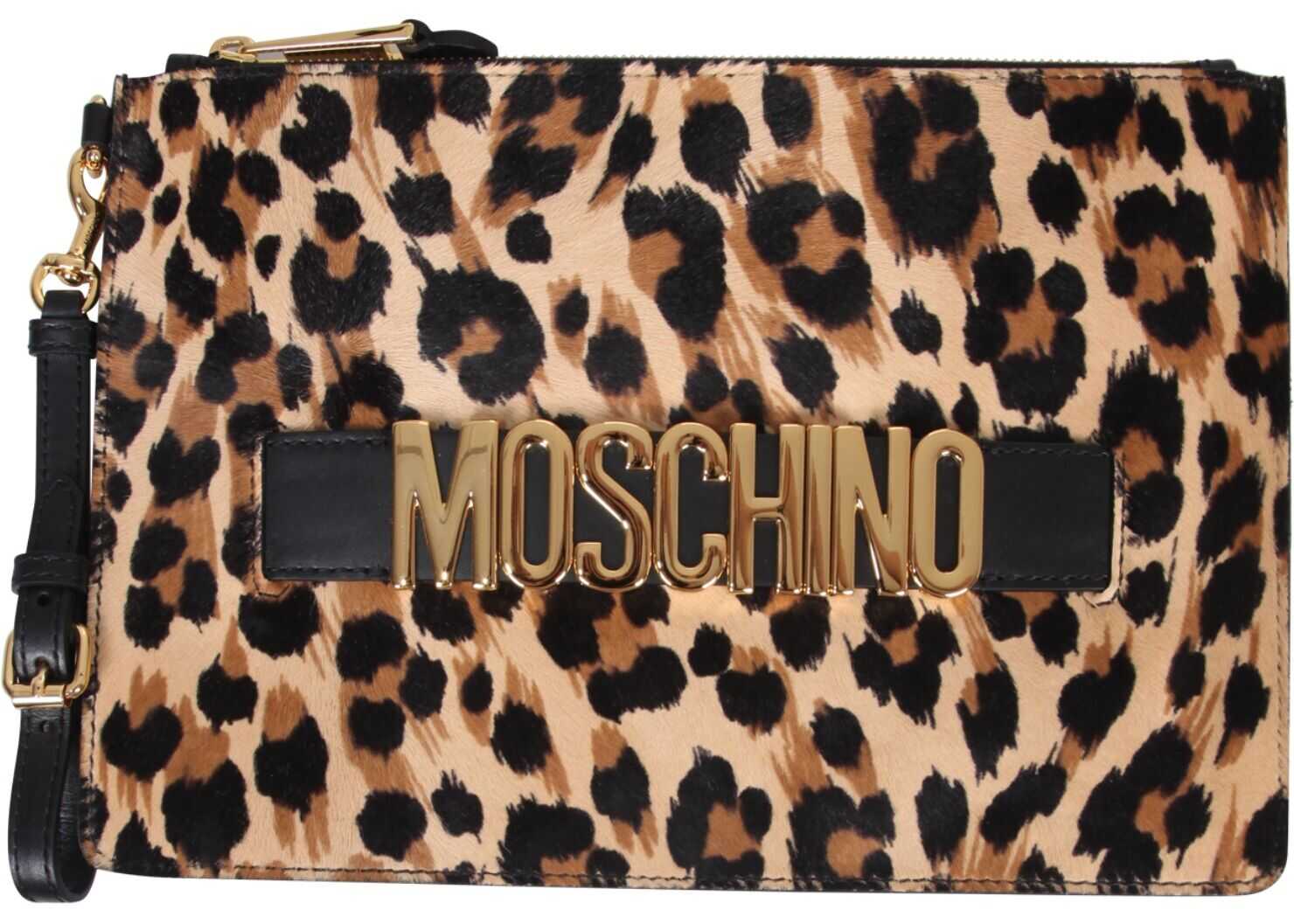 Moschino Leopard Pouch With Logo 84278010_2081 ANIMALIER