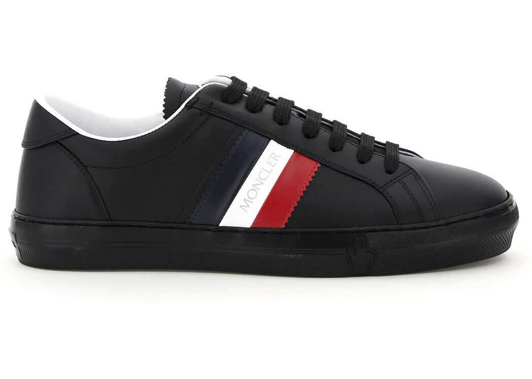 Moncler Basic New Monaco Leather Sneakers 4M714 40 01A9A BLACK