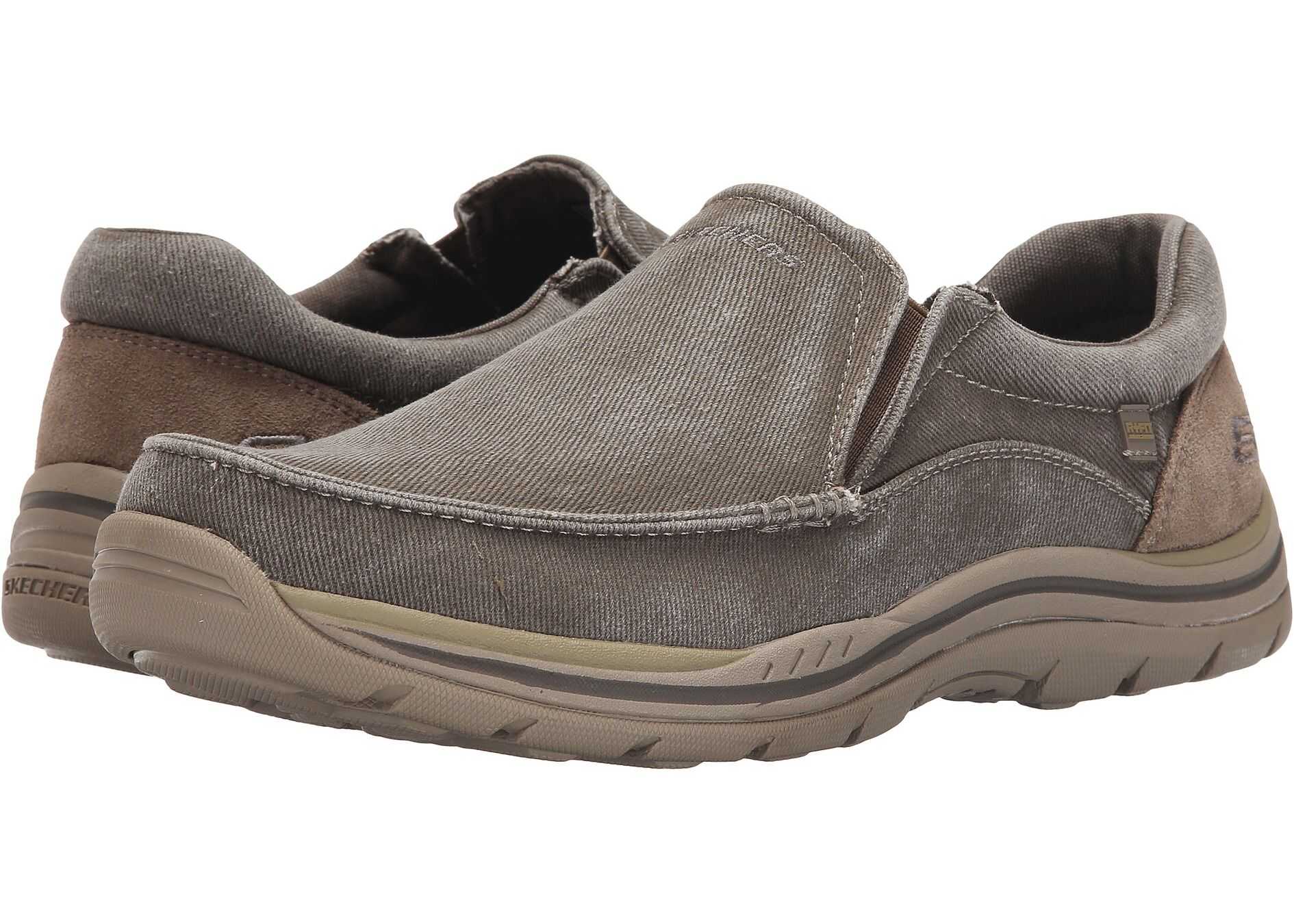 Tenis SKECHERS Expected - Avillo Khaki Canvas/Suede