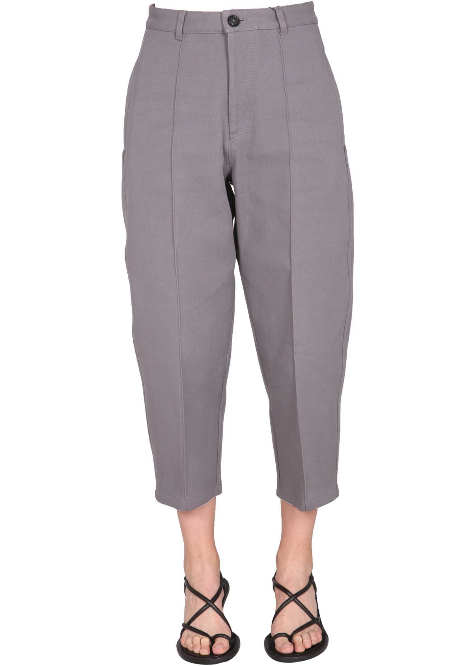 AMI Paris Pleated Trousers GREY