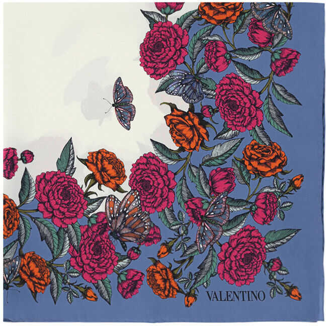 Valentino Garavani Foulard WW2EI114QSI AVORIO/COBALTO