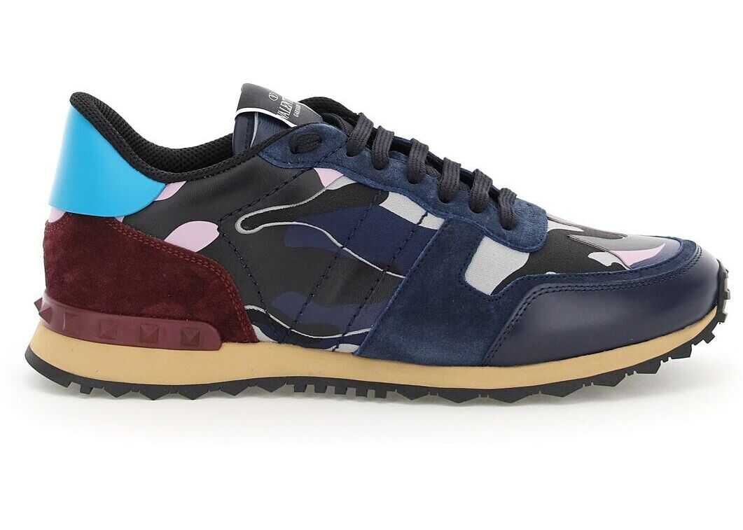 Valentino Garavani Camouflage Rockrunner Sneakers* IRIS LILAC MARINE WORKER OXBLOO MAR SKY