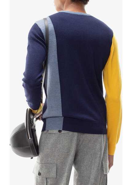 Pulovere JW Anderson Crew Neck Sweater BLUE Barbati (BM 8501382) 4