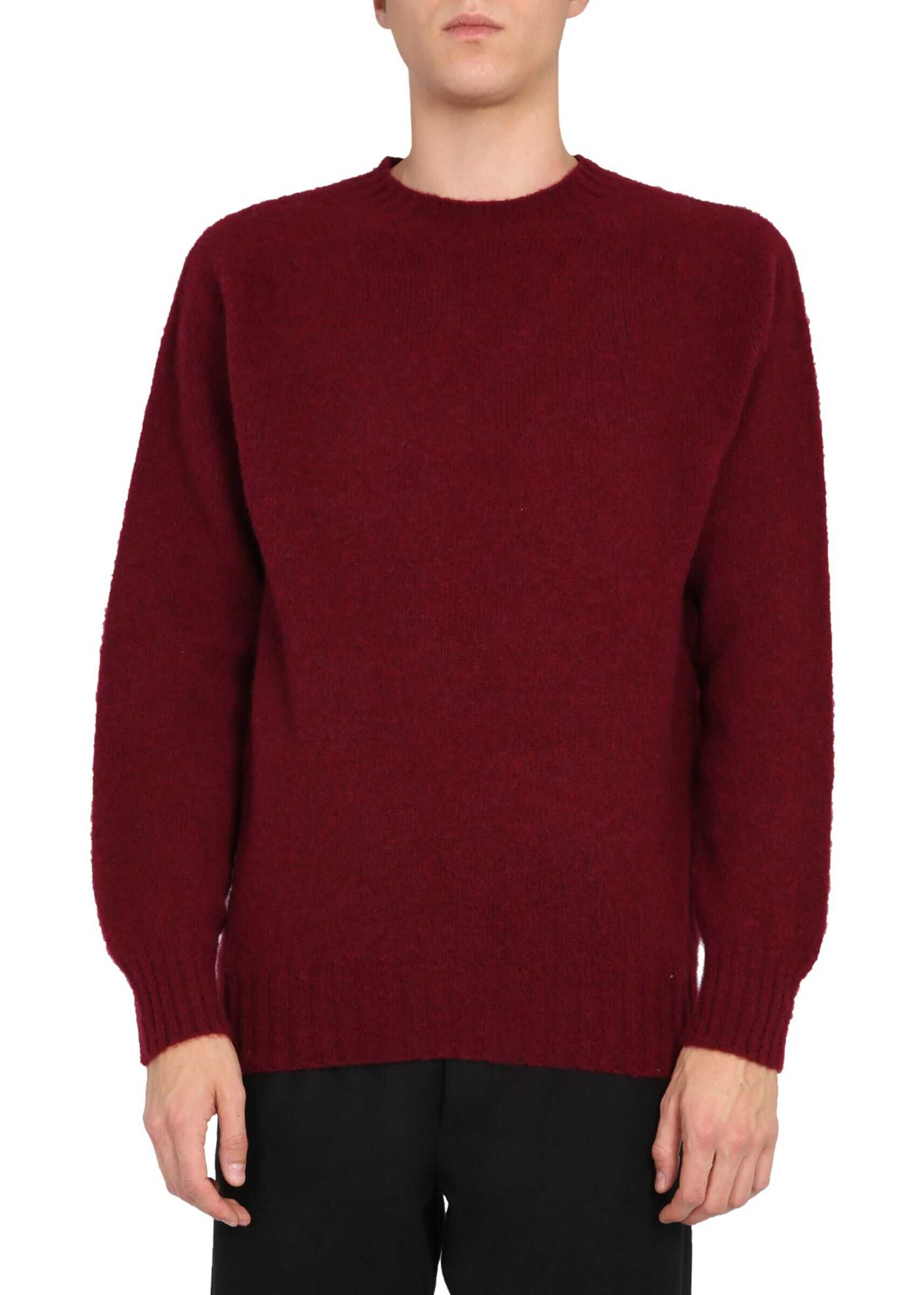 YMC Crew Neck Sweater P8PAB_Y081BURGUNDY BORDEAUX