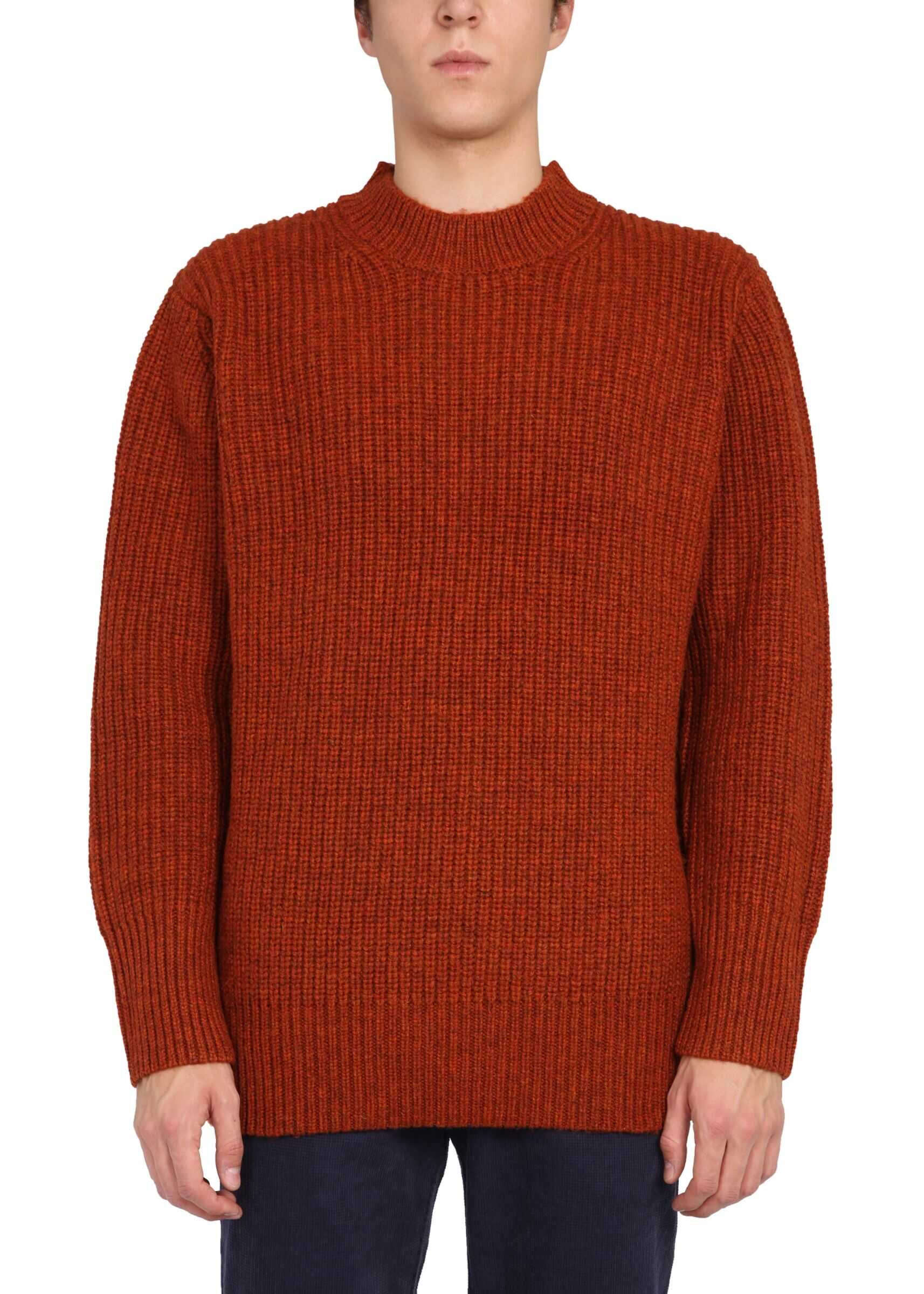 YMC Crew Neck Sweater P8PAR_Y406RUST BROWN