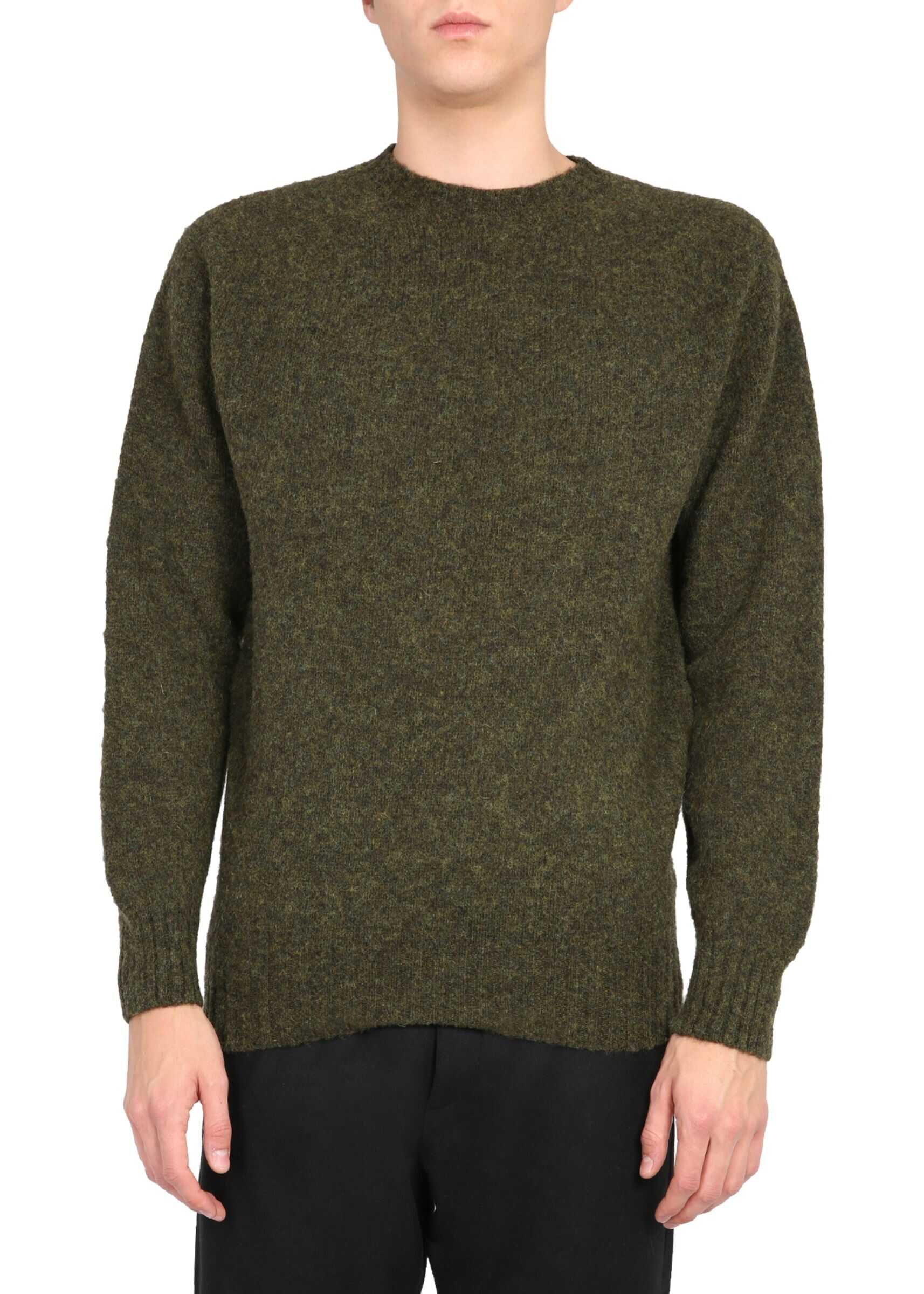 YMC Crew Neck Sweater P8PAB_Y081OLIVE GREEN