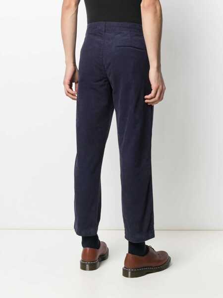 Pantaloni casual YMC Velvet Pants BLUE Barbati (BM 8501532) 4