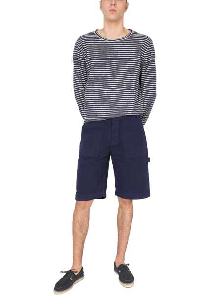 Pantaloni scurti YMC Cotton Canvas Bermuda BLUE Barbati (BM 8501745) 2