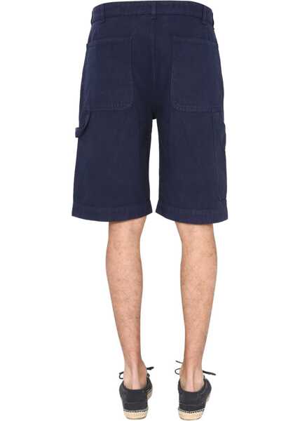 Pantaloni scurti YMC Cotton Canvas Bermuda BLUE Barbati (BM 8501745) 4