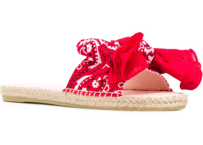 Sandale Maneb Low Sandals With Bandana Bow RED Femei (BM 8501835) 2