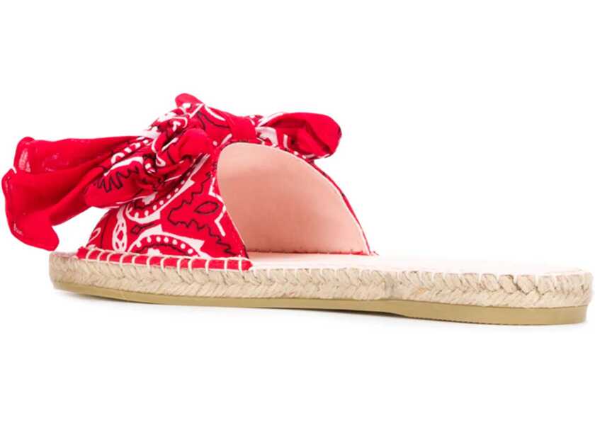 Sandale Maneb Low Sandals With Bandana Bow RED Femei (BM 8501835) 3