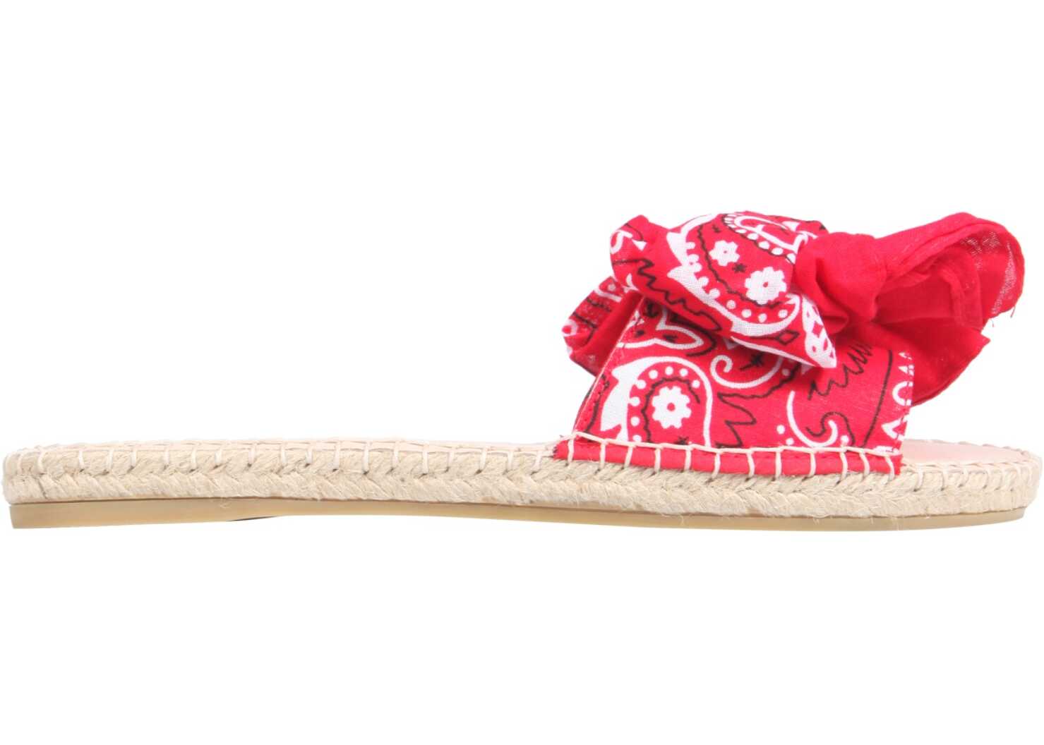 Manebí Low Sandals With Bandana Bow RED