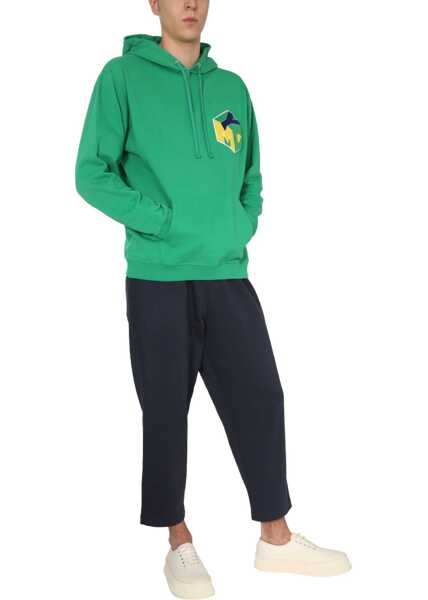 Hanorace YMC Trugoy Hooded Sweatshirt GREEN Barbati (BM 8501859) 2