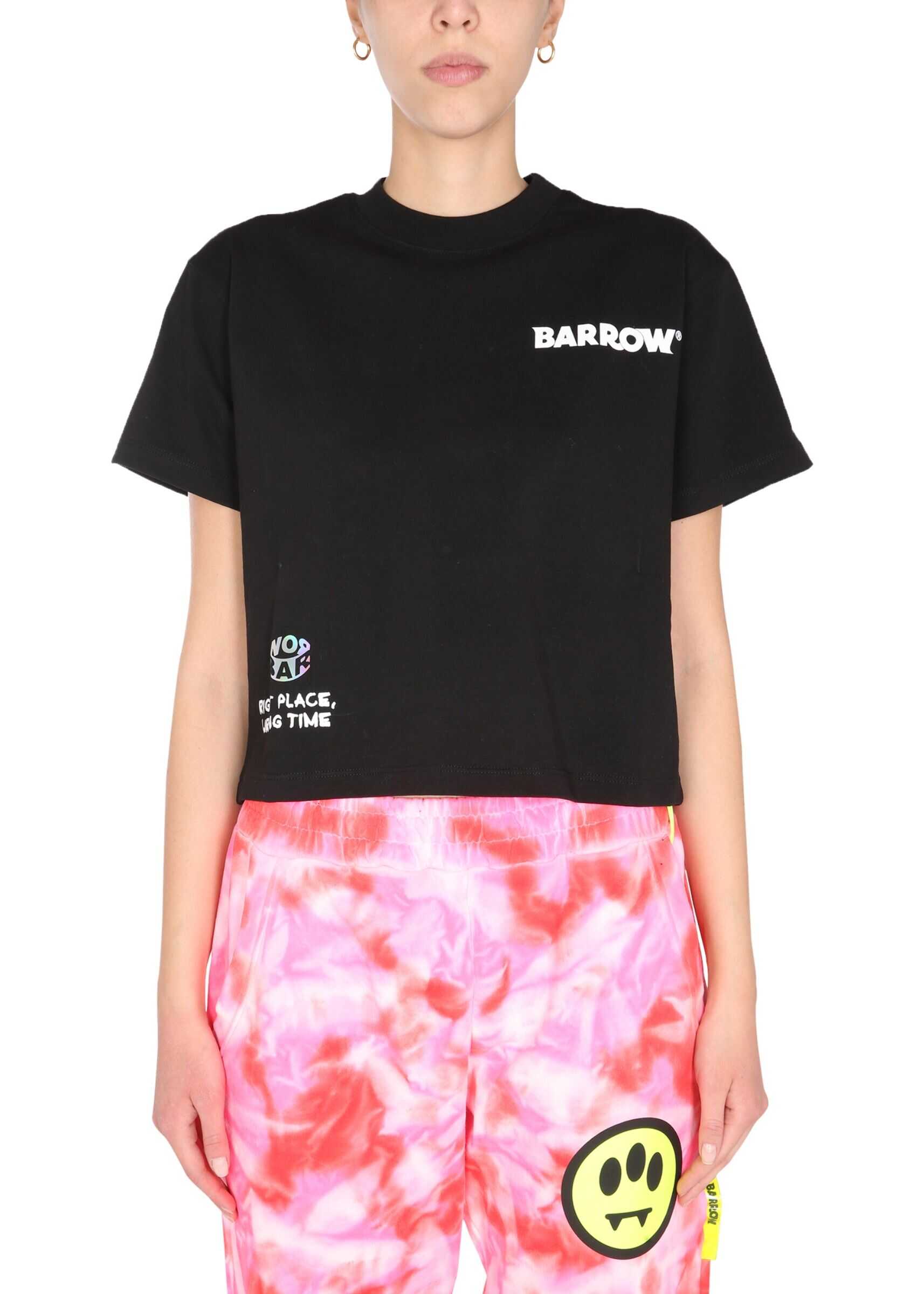 BARROW Cropped T-Shirt 029451_110 BLACK