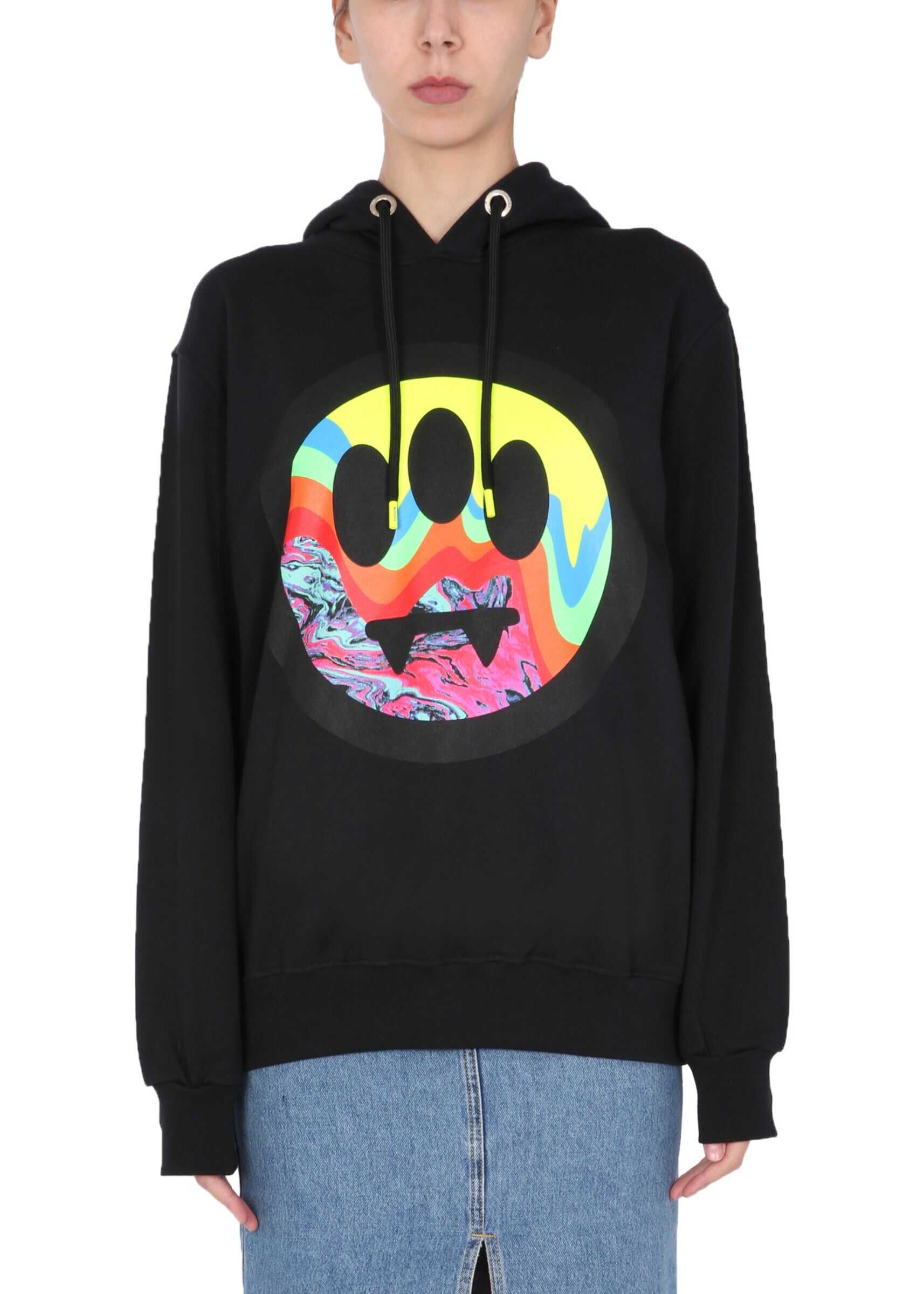 BARROW Printed Sweatshirt 029127_110 BLACK