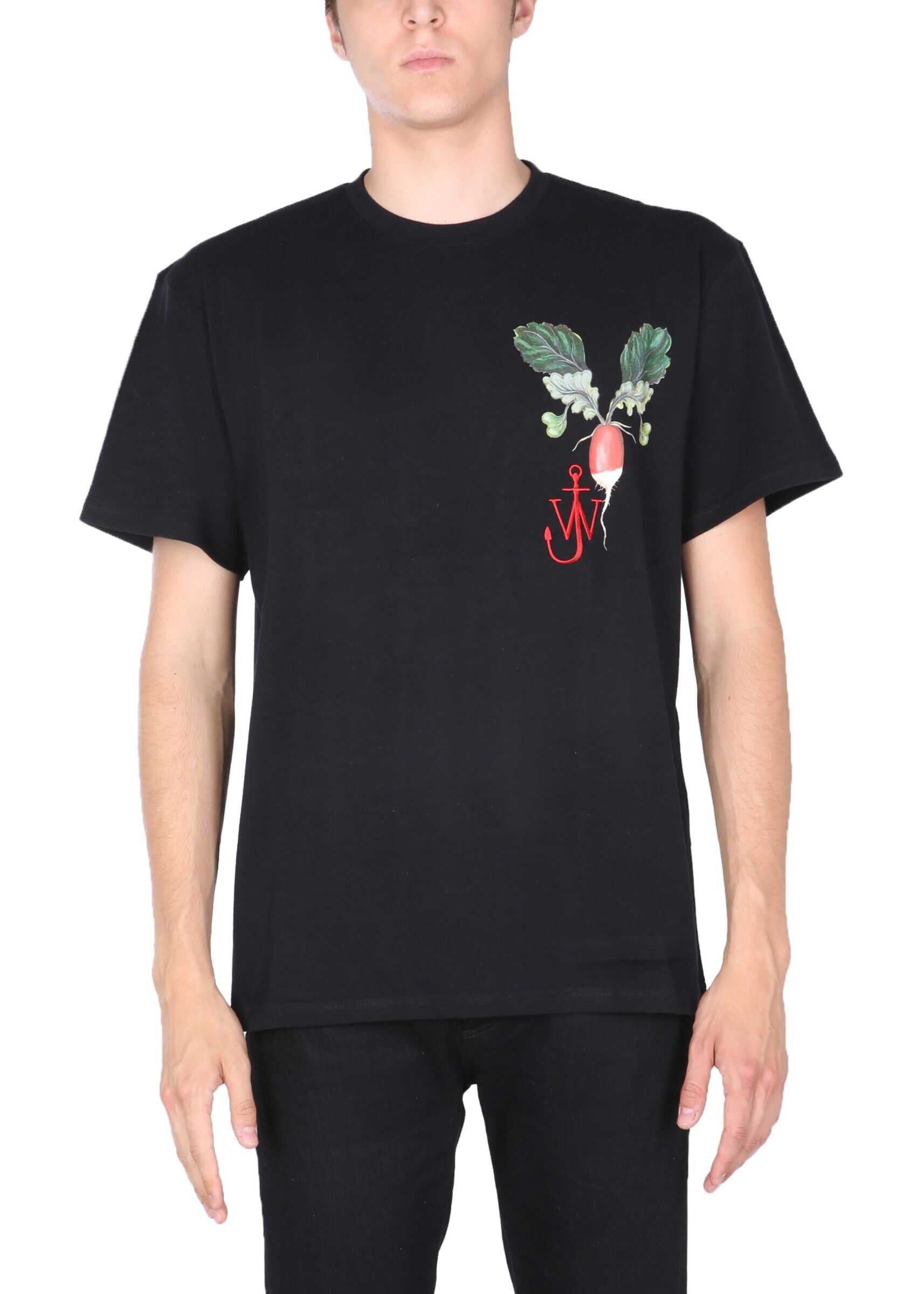 JW Anderson Printed T-Shirt With And Logo JT0041_PG0482999 BLACK