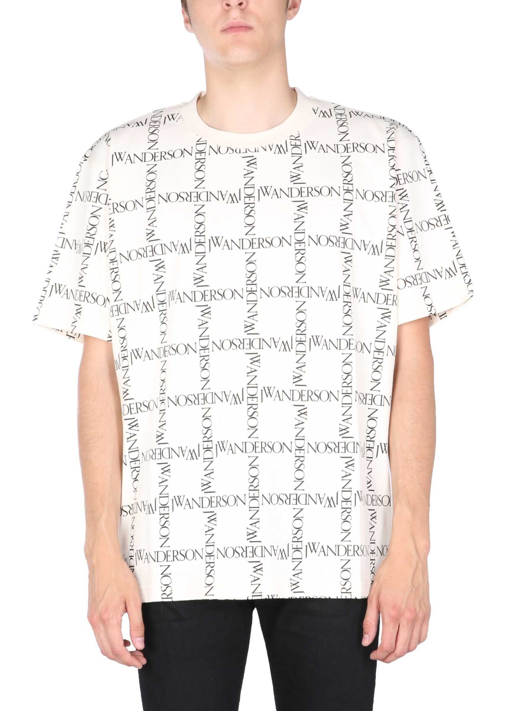 JW Anderson T-Shirt With Logo Print JT0044_PG0482006 WHITE