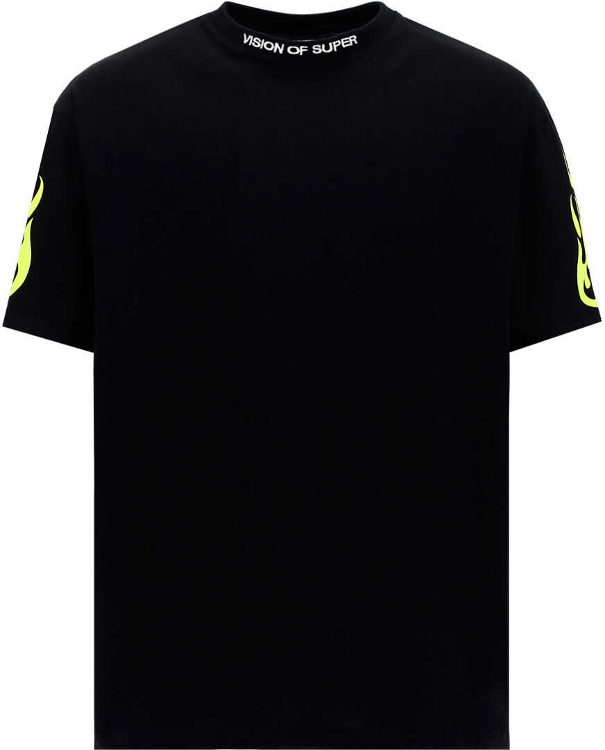 Vision of Super T-Shirt B1FIREYELLOWFLUO BLACK