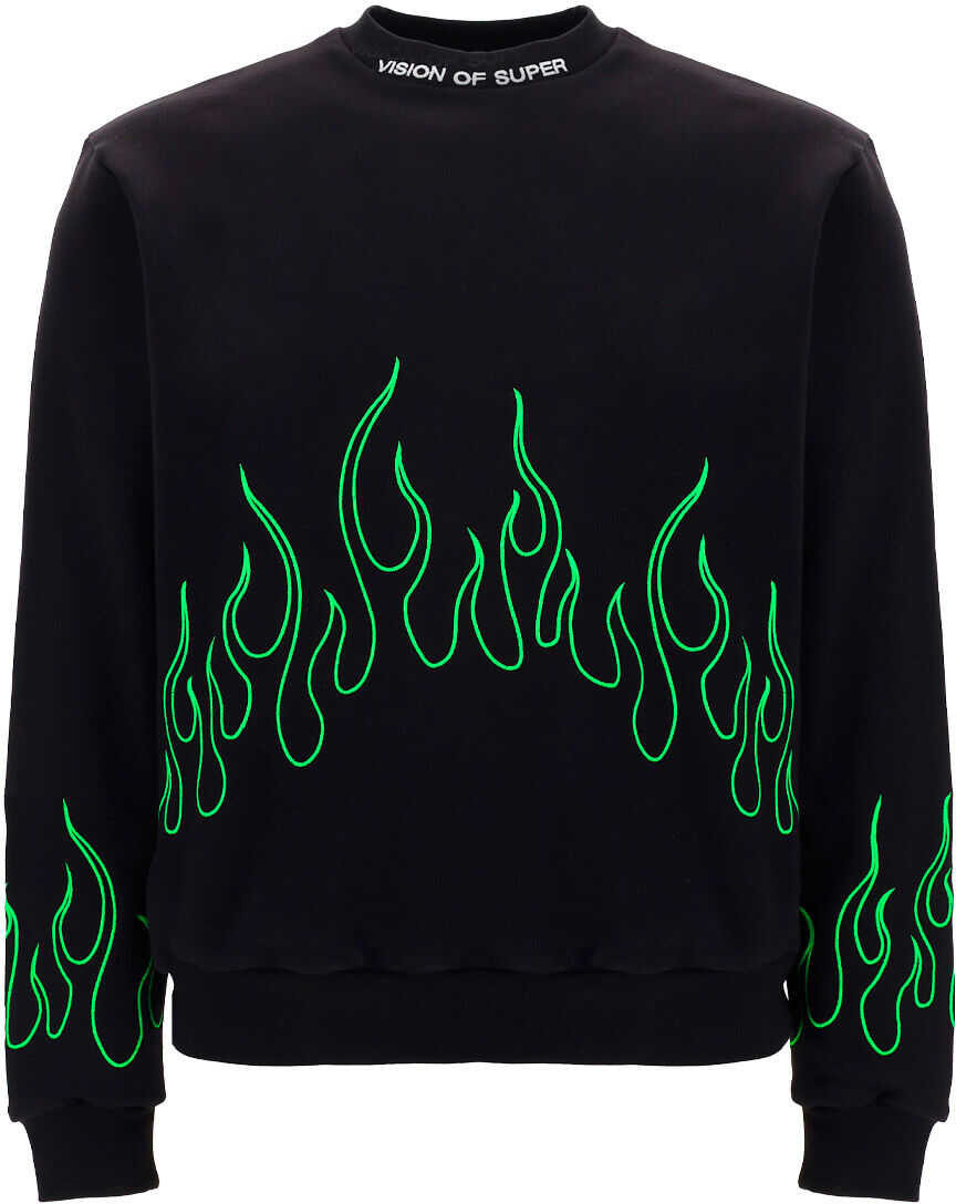 Vision of Super Sweatshirt B12GREENFL BLACK