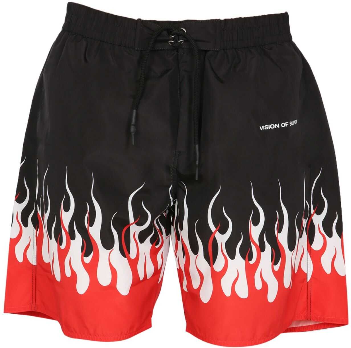 Vision of Super Swimsuit With Flame Print VOS/SWIMFLRED_BLACK BLACK