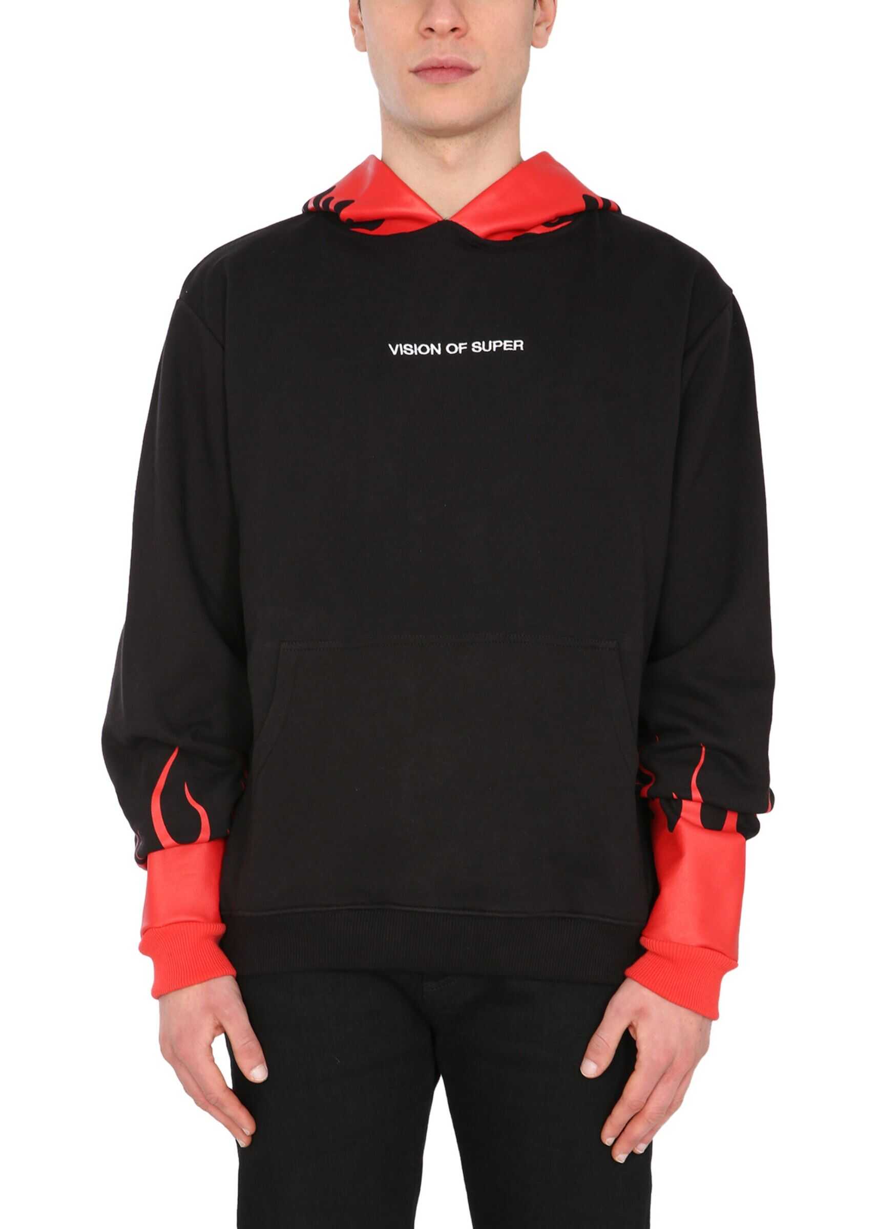 Vision of Super Hoodie VOS/B2FLRED_BLACK BLACK