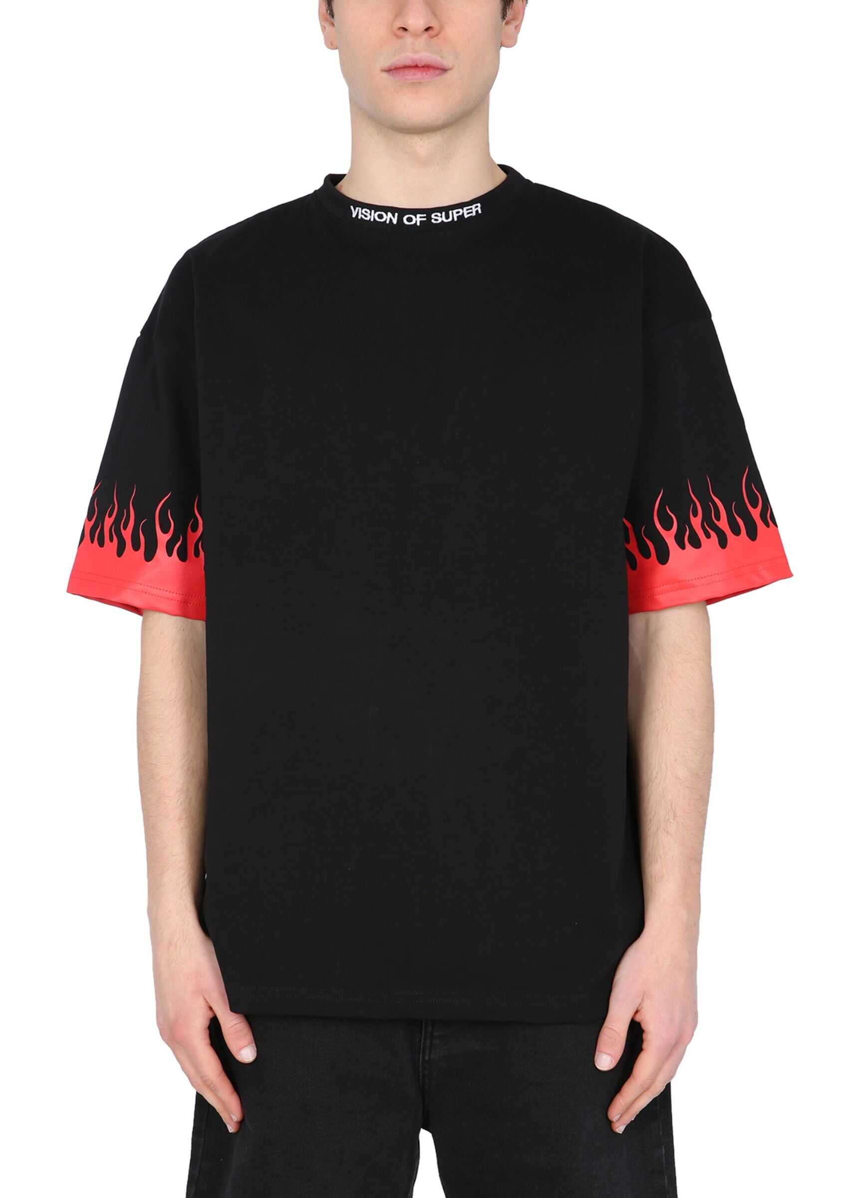 Vision of Super Crew Neck T-Shirt VOS/B1FLRED_BLACK BLACK