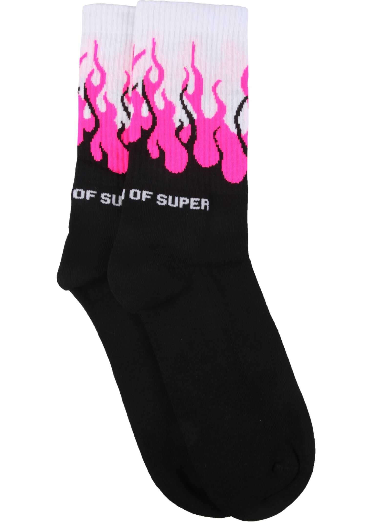 Vision of Super Socks With Fluo Flames VOS/SOCKSPF_BLACK BLACK