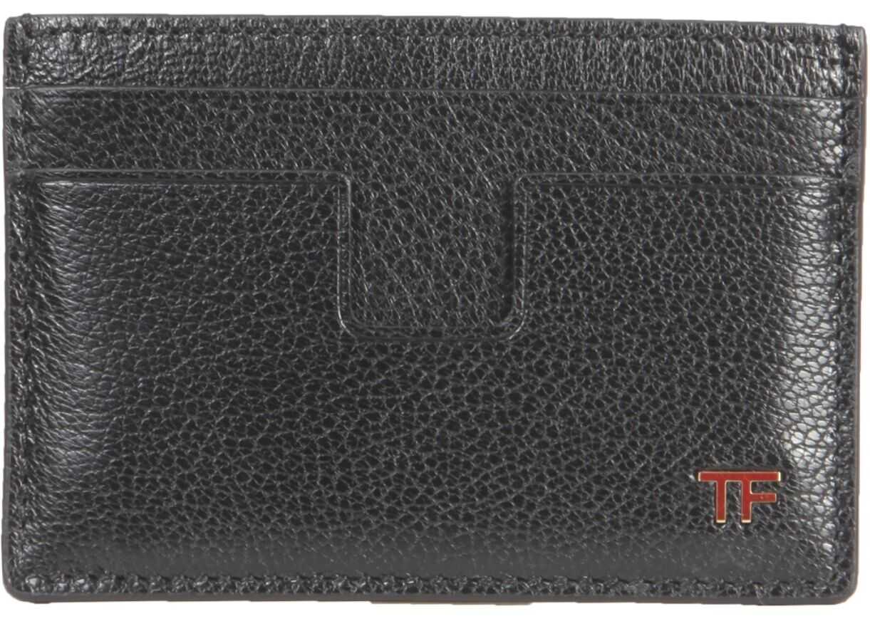 Tom Ford Calssic T Line Card Holder YM232T_LGO020U9000 BLACK