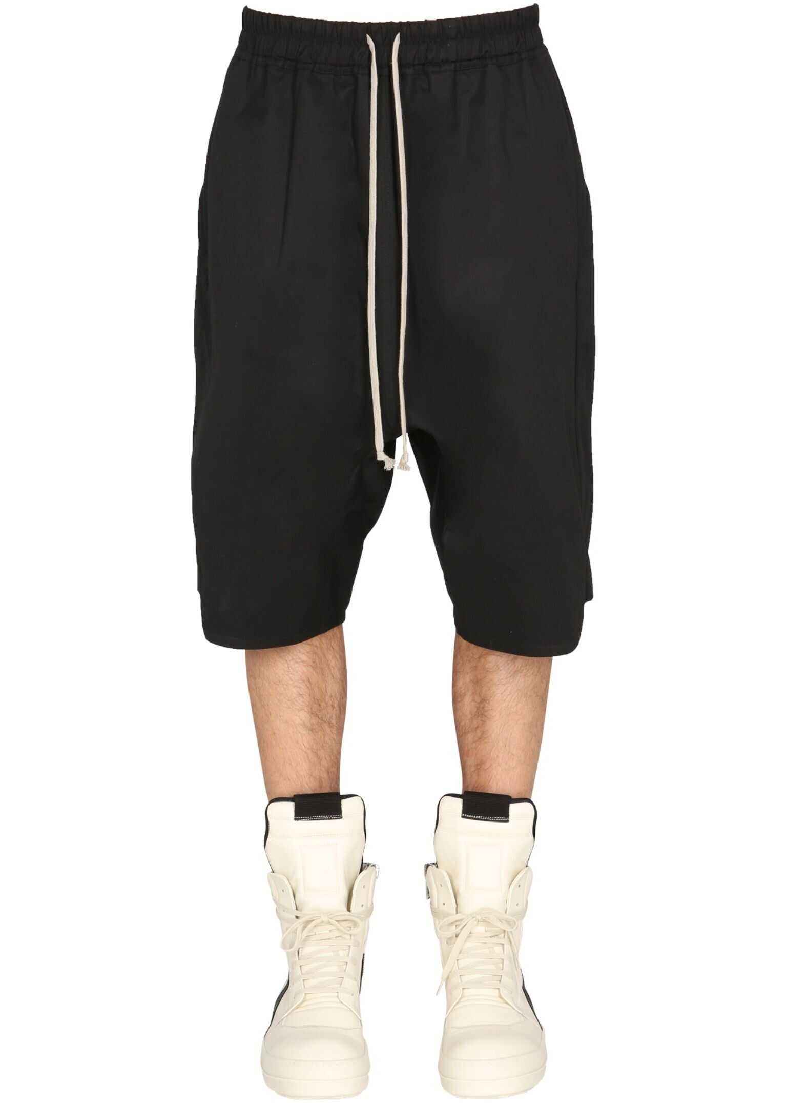 Rick Owens Basketball Shorts RU02A5383_TE09 BLACK