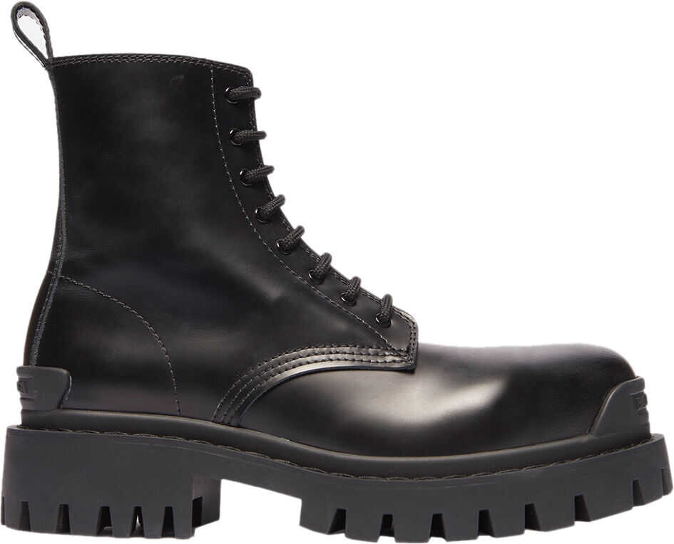 Balenciaga Strike Lace Up Boot 590974 WA960 Black