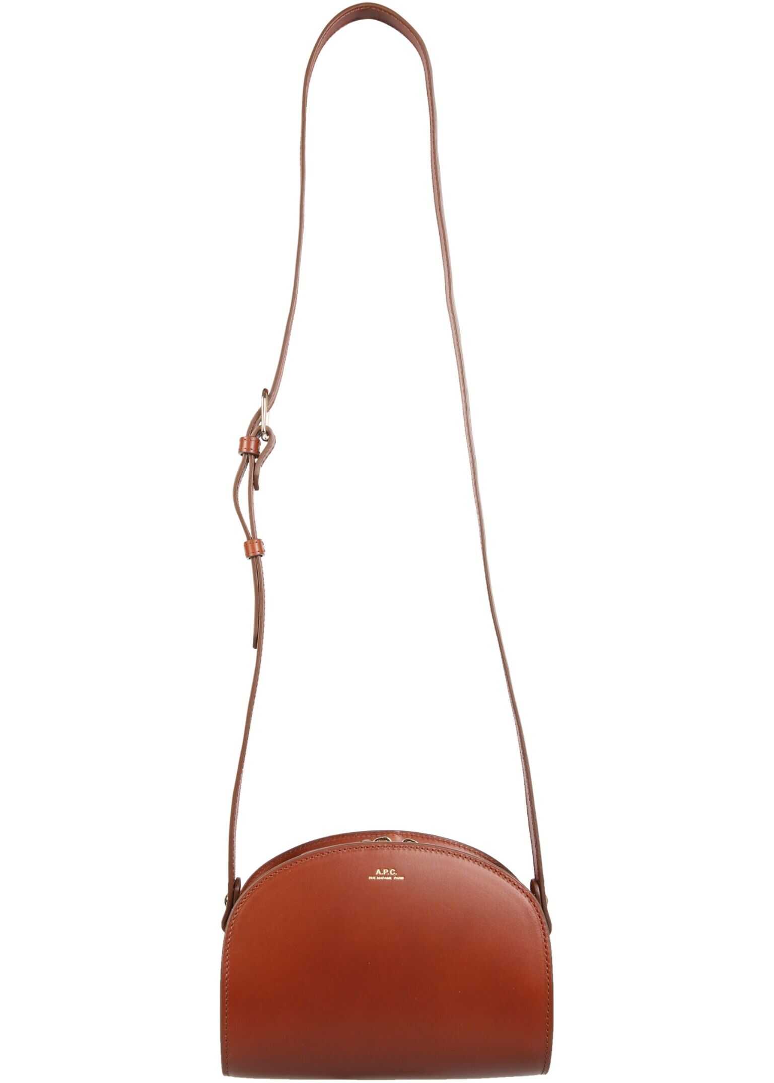 A.P.C. Mini Demi Lune Bag PXAWVF61392_CAD BROWN