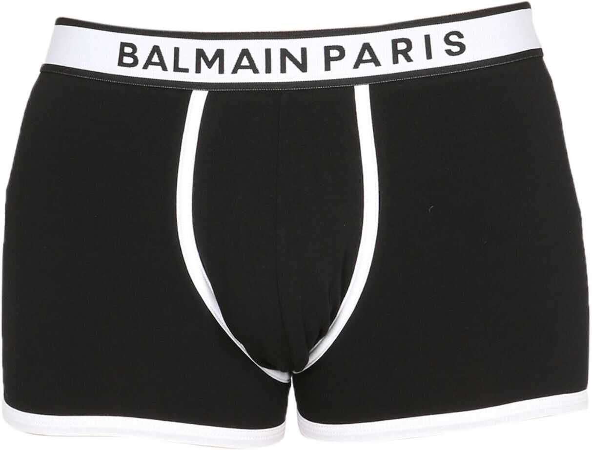 Balmain Boxers With Logoed Elastic BRLD55200_110 BLACK