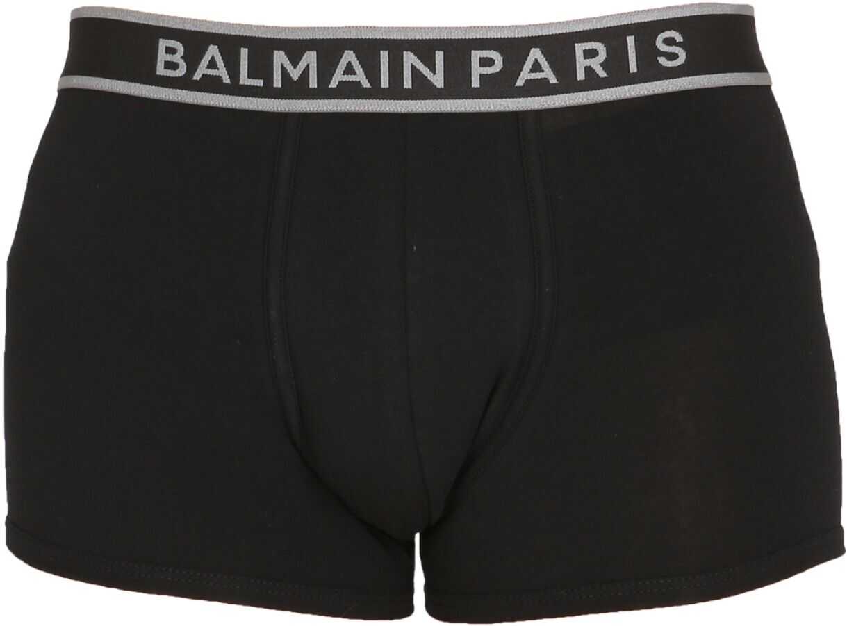 Balmain Boxers With Logo Band BRLD55220_009 BLACK