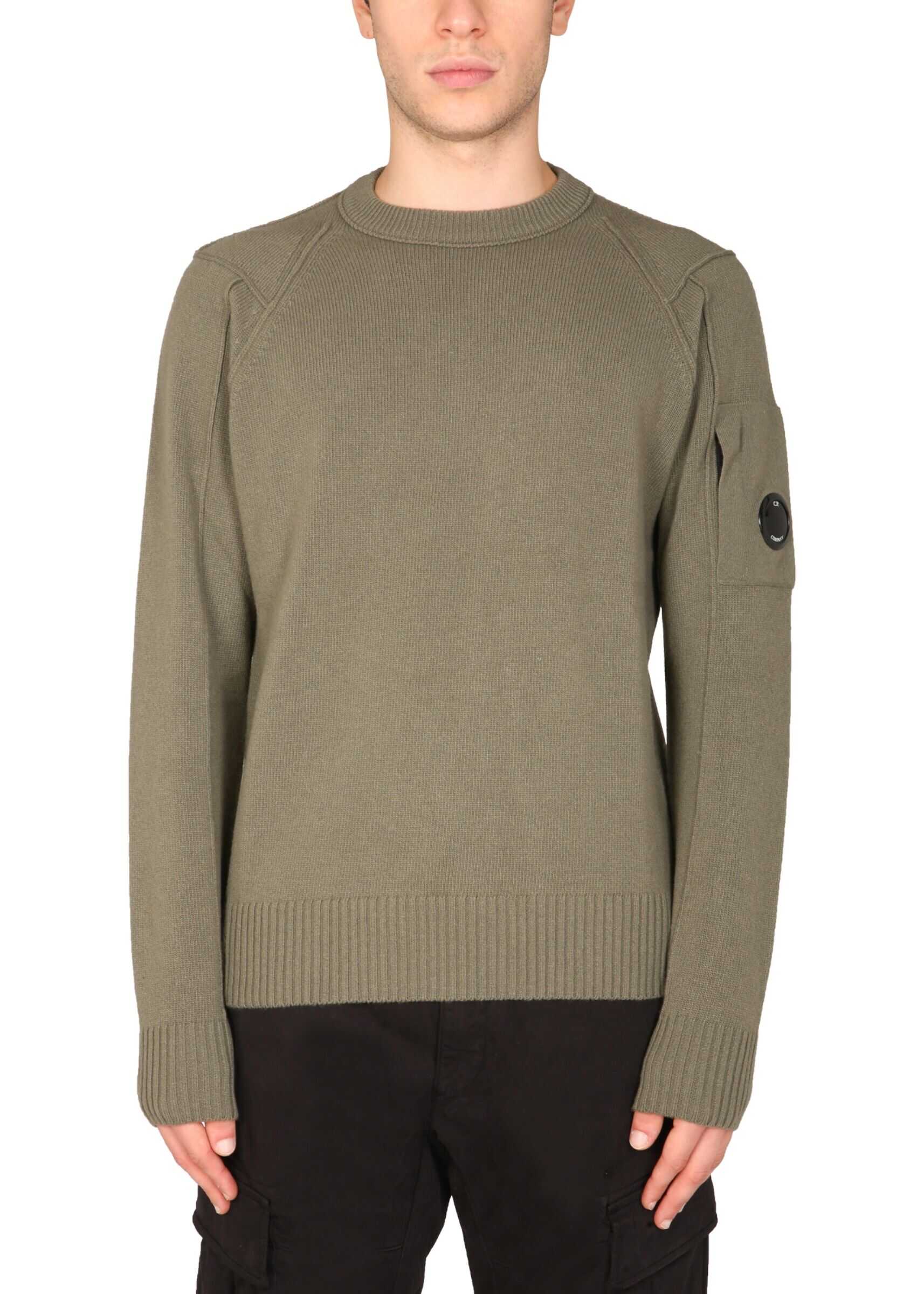 C.P. COMPANY Wool Sweater 11CMKN087A_005504A665 GREEN