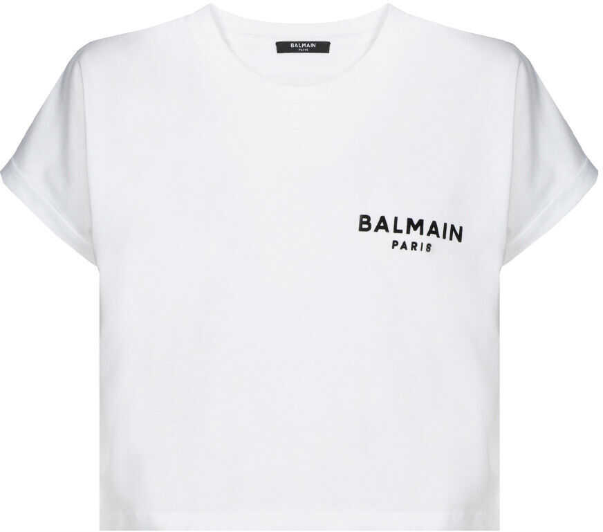 Balmain T-Shirt WF1EE005B013 BLANC/NOIR