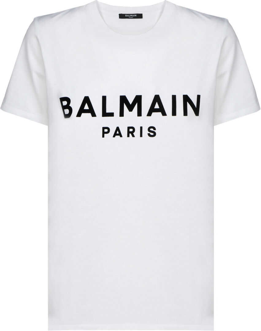 Balmain T-Shirt WF1EF000B044 BLANC/NOIR