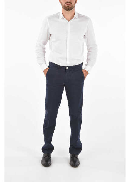 Pantaloni casual CORNELIANI Id Mid Rise Chinos Blue Barbati (BM 8512005) 4