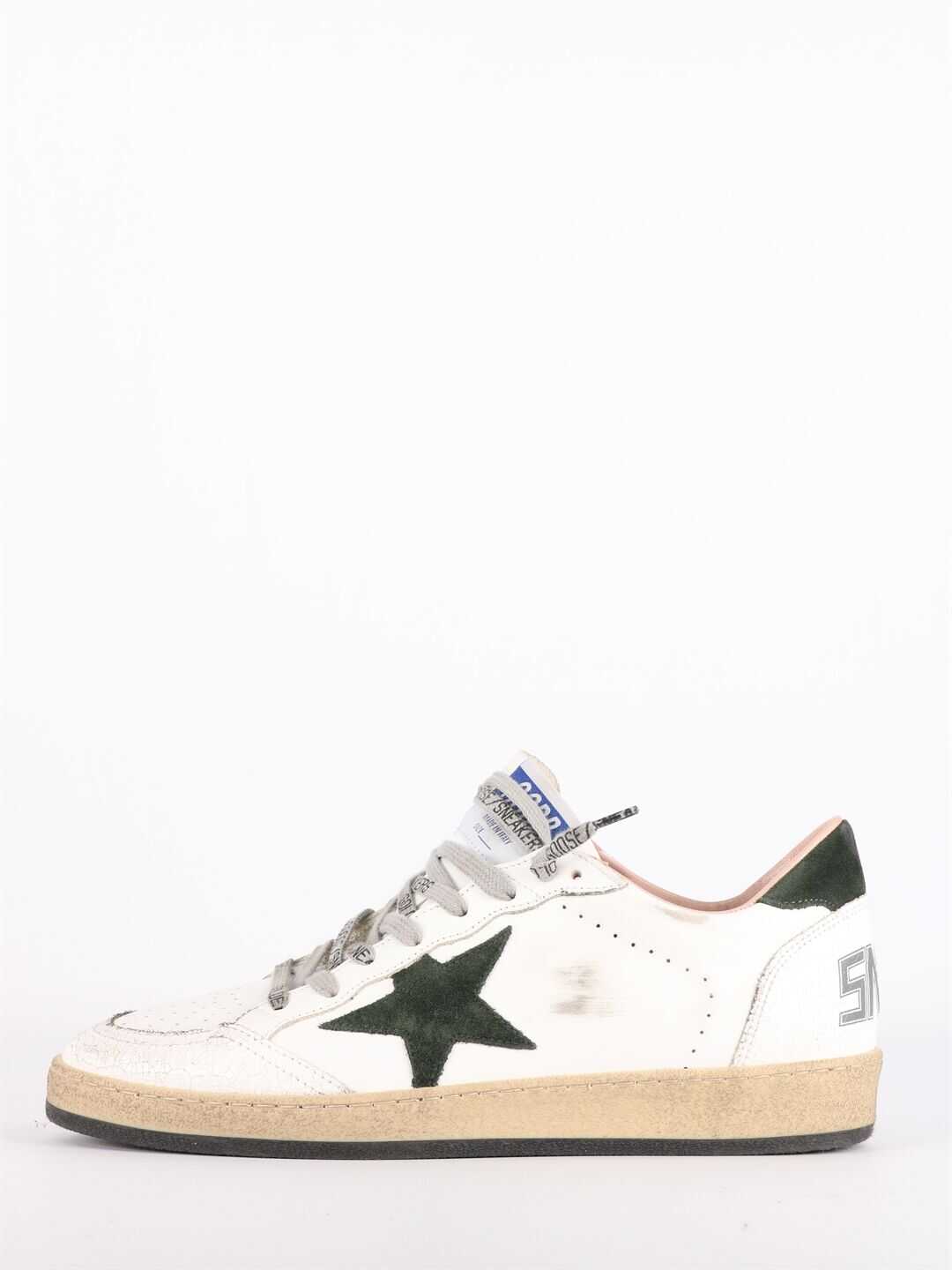 Golden Goose Ball Star Sneakers GMF00117 F002097 Whire/green