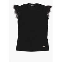 Tricouri Crew-Neck T-Shirt With Lace Sleeve Baieti