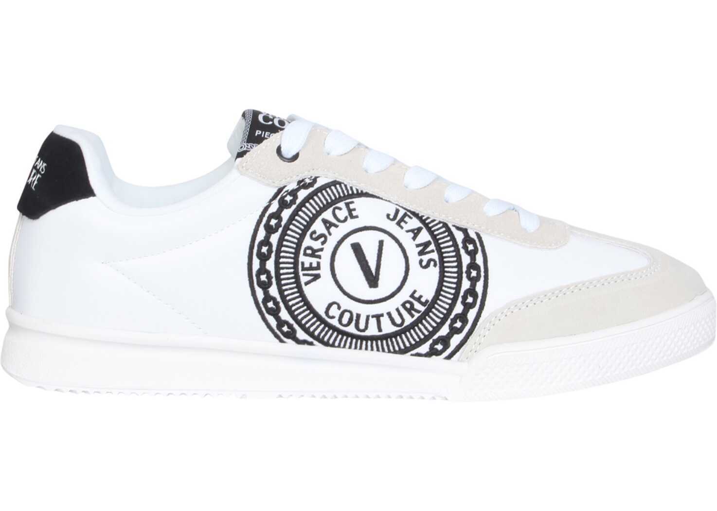 Versace Jeans Couture Lace-Up Sneakers 71YA3SO2_ZS095003 WHITE