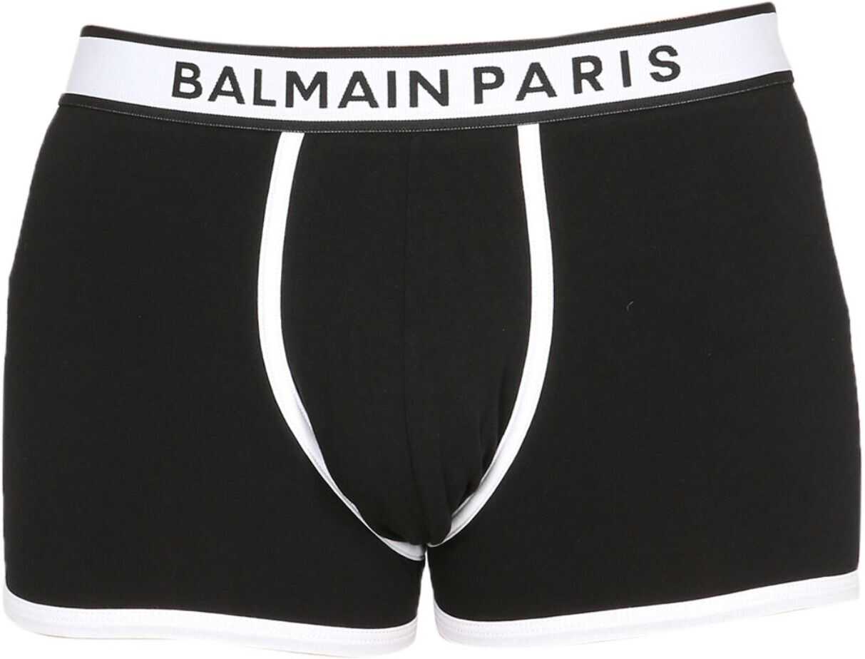 Balmain Boxers With Logoed Elastic BRLD55200_010 BLACK