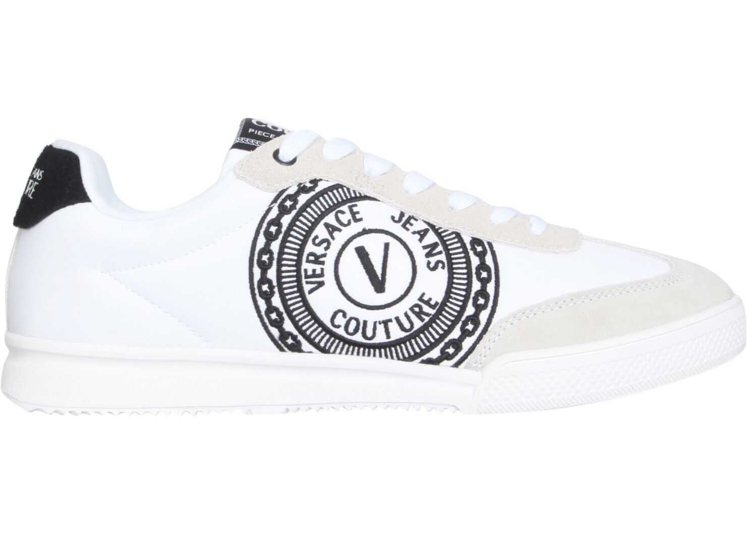 Versace Jeans Couture Lace-Up Sneakers 71YA3SO1_ZS093003 WHITE