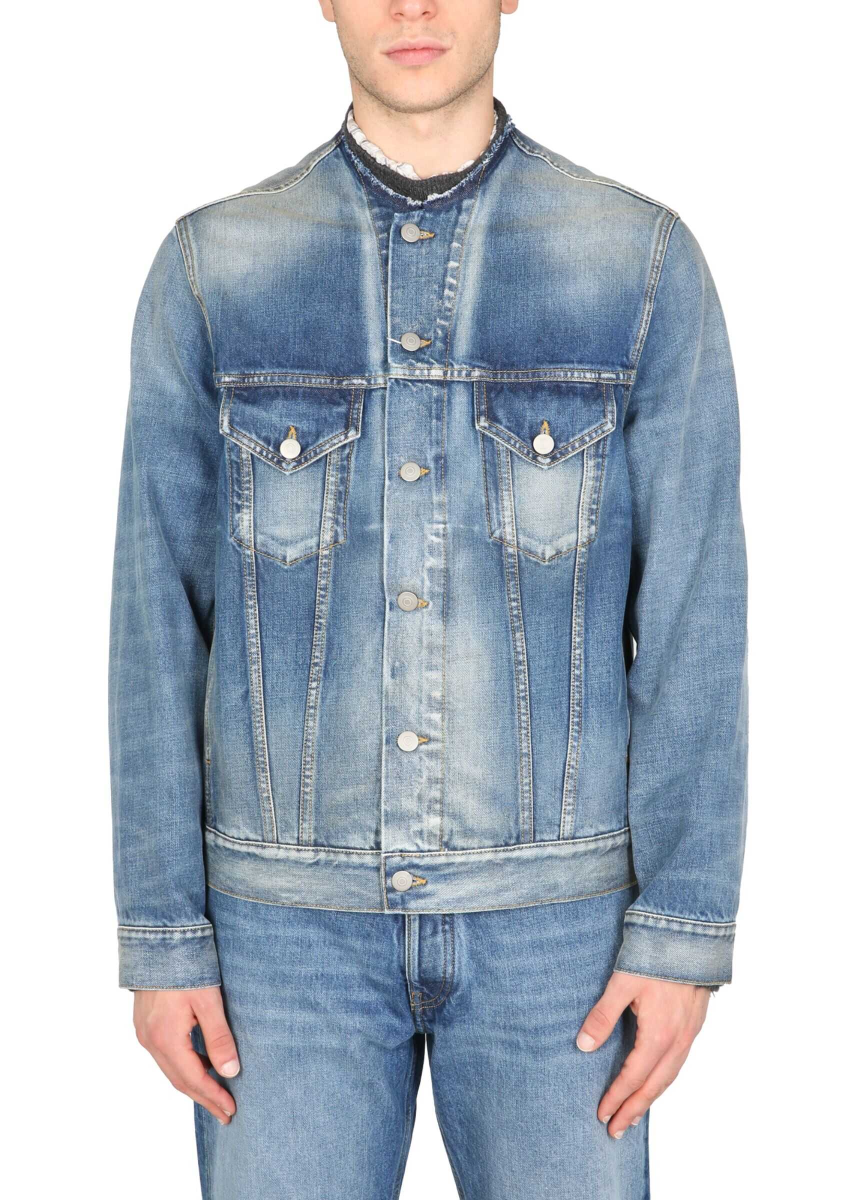 Maison Margiela Washed Denim Jacket S50AM0527_S30561966 BLUE