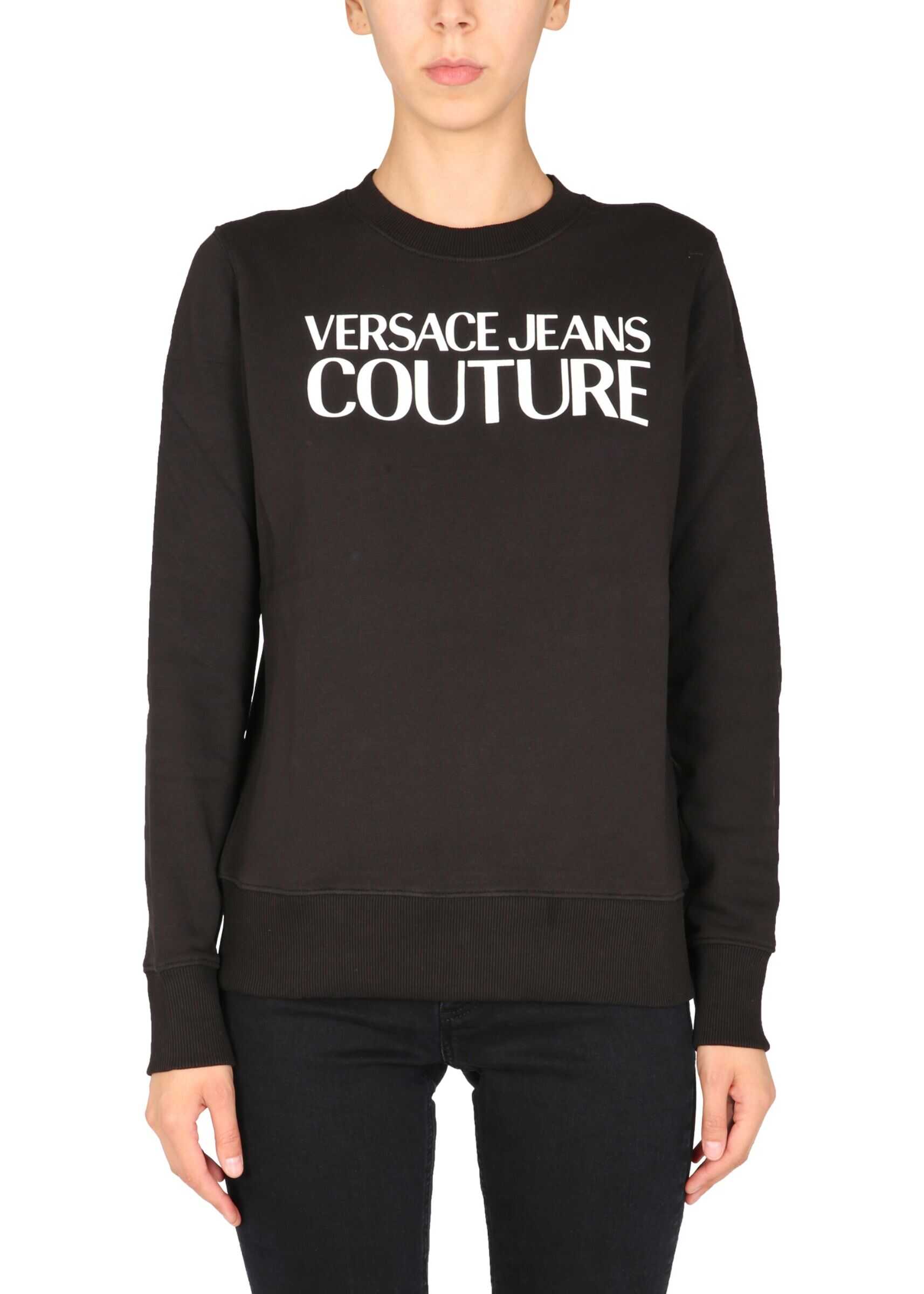 Versace Jeans Couture Sweatshirt With Logo Print 71HAIF01_CF00F899 BLACK