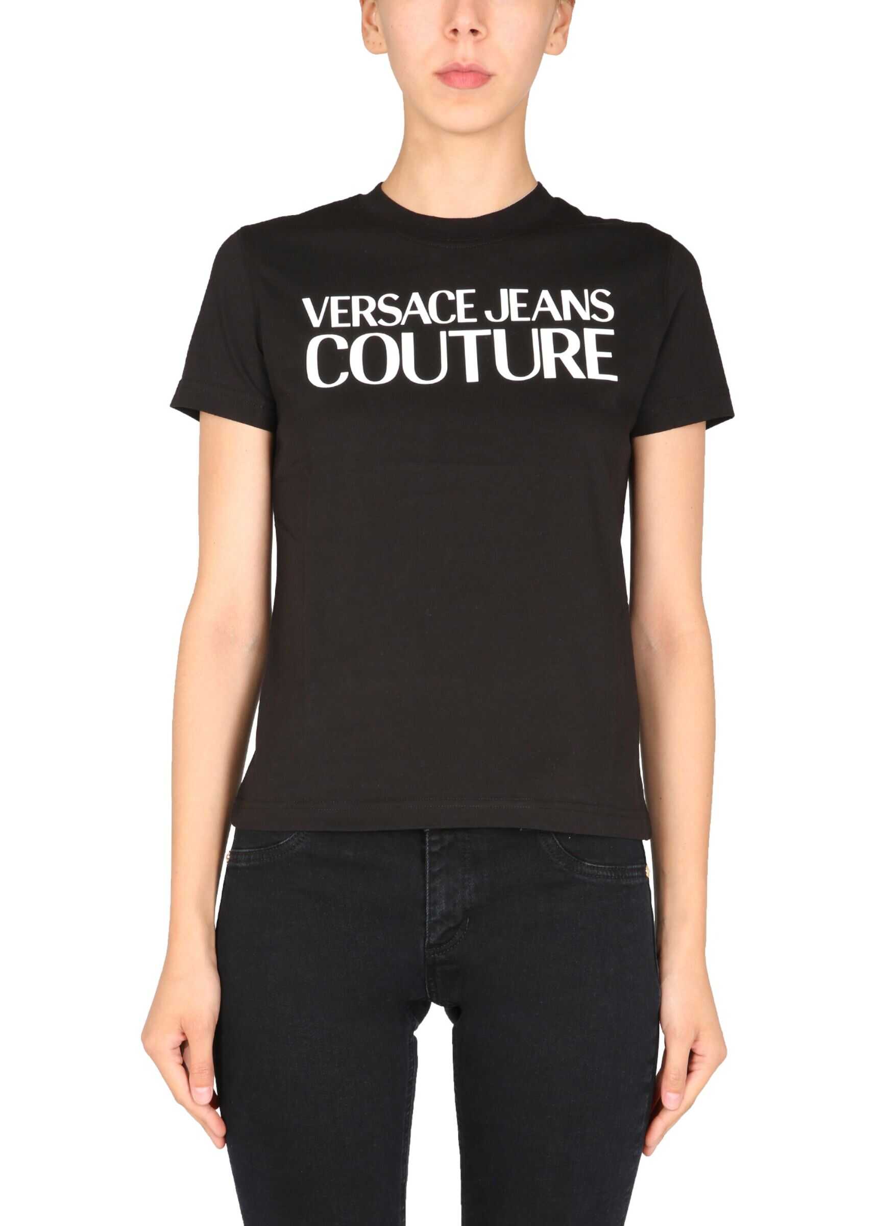 Versace Jeans Couture Crew Neck T-Shirt 71HAHF00_CJ00F899 BLACK