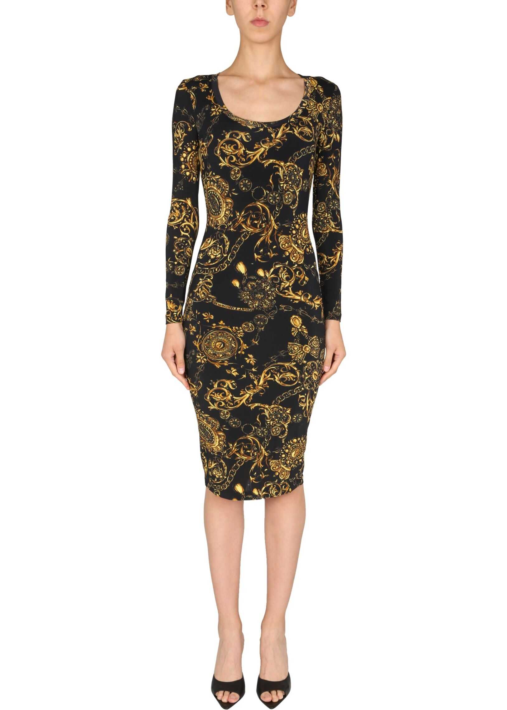 Versace Jeans Couture Dress With Bijoux Baroque Print 71HAO920_JS012G89 MULTICOLOUR